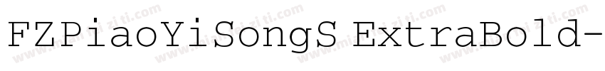 FZPiaoYiSongS ExtraBold字体转换